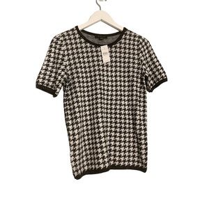 NWT Ann Taylor Houndstooth shimmer top - Small
